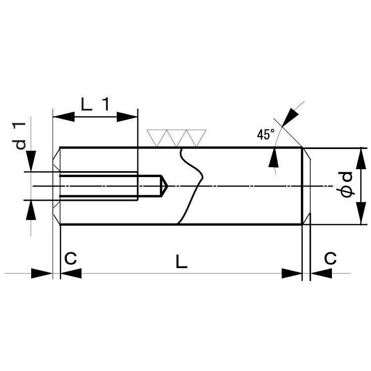 ウチネジヘイコウＰ（ヒメノＭ６　材質(ステンレス)　規格(13X50)　入数(100)