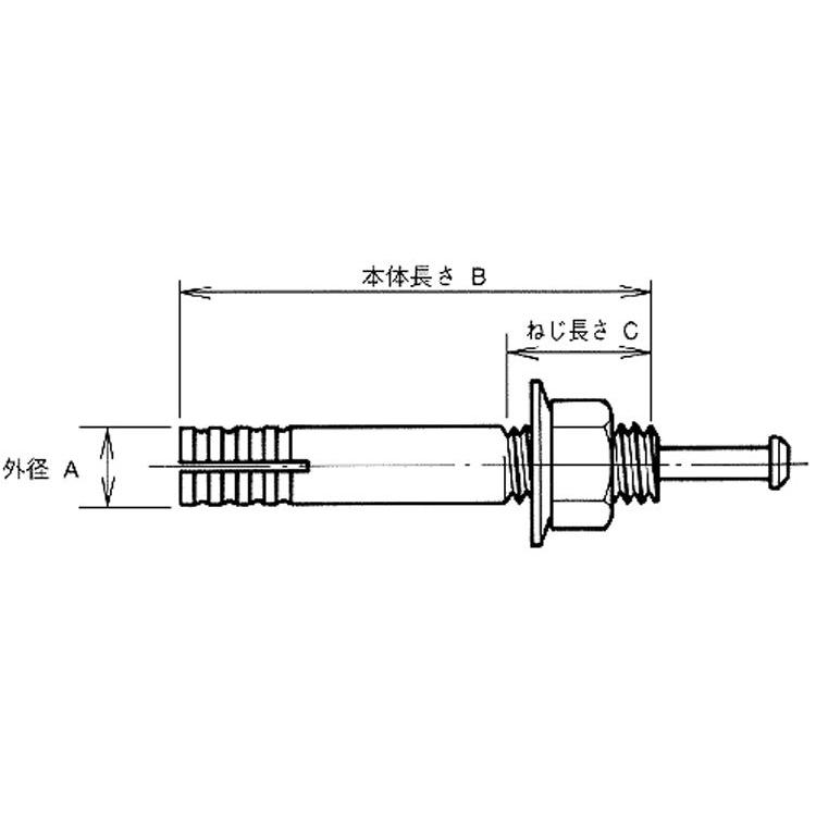 SUSメタルヒットアンカー　材質(ステンレス)　規格(MH-645)　入数(100)