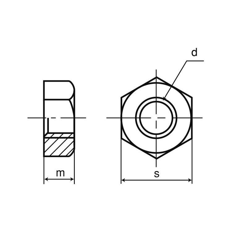 ＥＣＯ−ＢＳナット（１シュ　表面処理(ニッケル鍍金（装飾）　材質(黄銅)　規格(M8)　入数(700)