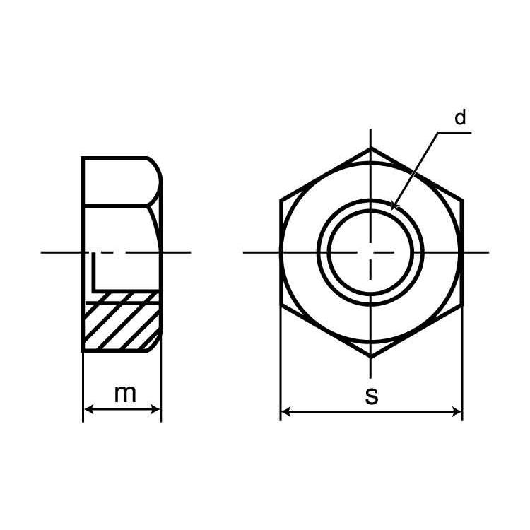 ＳＵＳ３１６Ｌ　ナット（１シュ　材質(ＳＵＳ３１６Ｌ)　規格(M10)　入数(300)