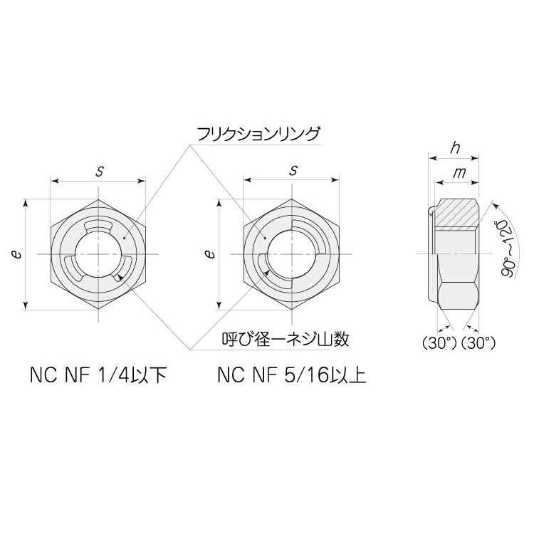 Ｕナット　（ＵＮＣ　表面処理(ユニクロ（六価-光沢クロメート）　4-10)　入数(100)　規格(3