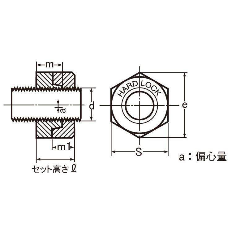 SUSハードロックN(H-1　材質(ステンレス)　規格(M30)　入数(25)