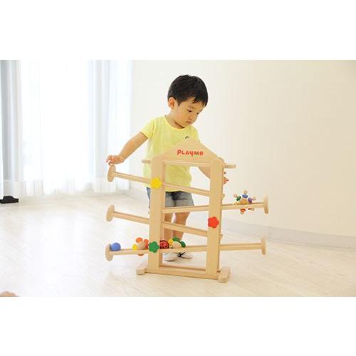 プレイミー フラワーガーデン 知育玩具 木のおもちゃ スロープ 出産