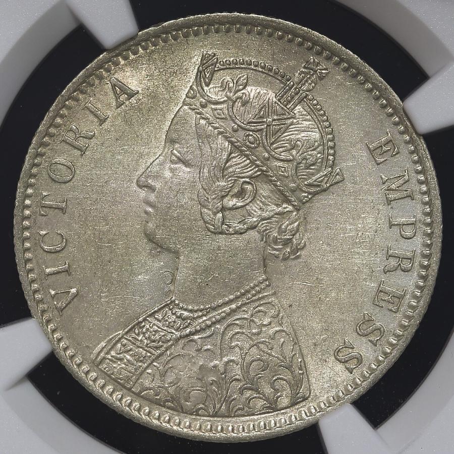 INDIA British India イギリス領インド Rupee 1889C NGC-AU58 EF+ 古銭 コイン :1617:ミスター