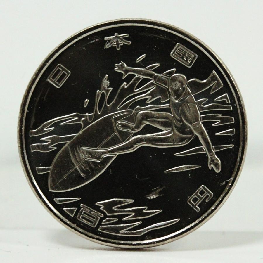 東京2020オリンピック競技大会記念貨幣 定価の67％ＯＦＦ 第二次 美品 2019年 サーフィン100円クラッド貨幣