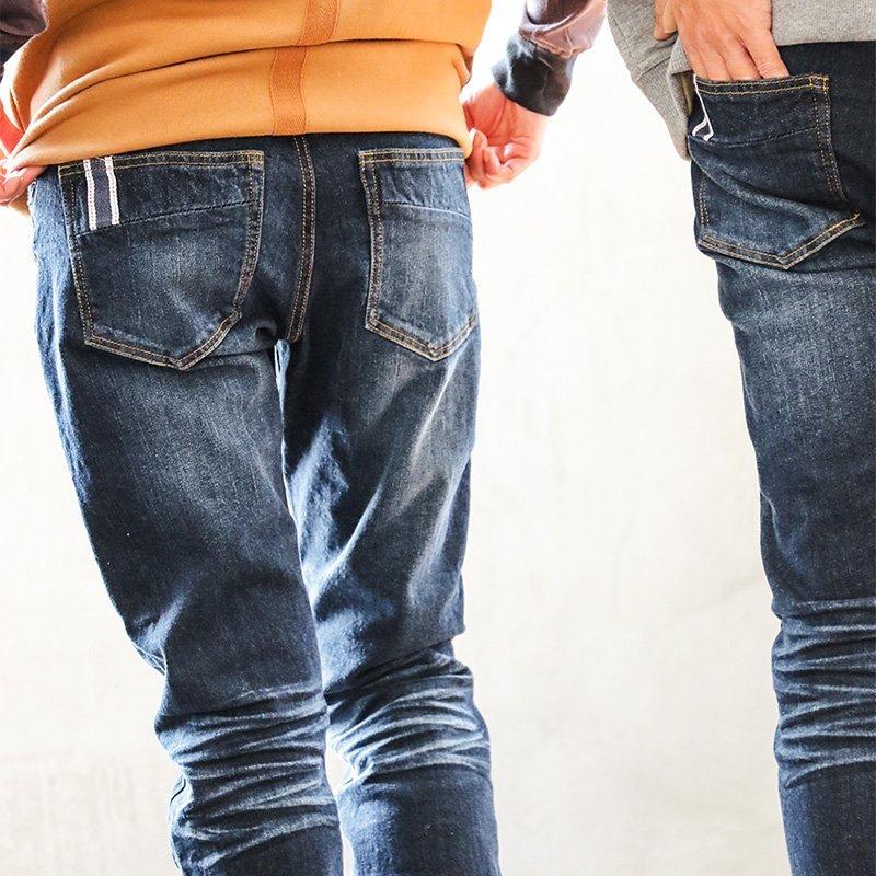 ジーンズ パンツ テーパード スリム ストレート ストレッチ スラブ デニム セルビッジ風 メンズ レディース Alistair 予約販売 R Mr Lumberjack 通販 Yahoo ショッピング