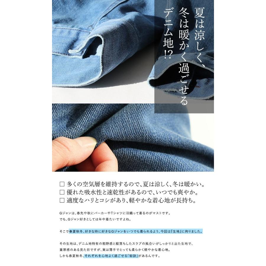 PATY Gジャン ジャケット デニム ファースト ノーカラー 「東レ 