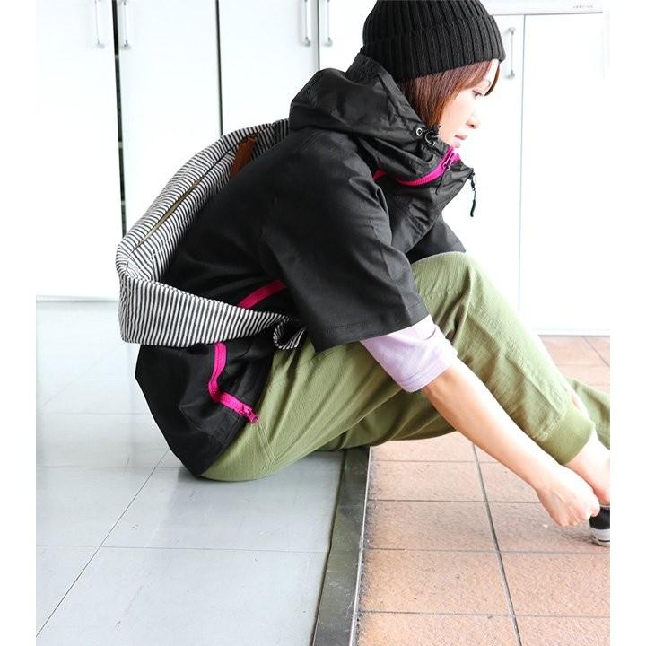 PATY マウンテンパーカー 半袖 プルオーバー ハーフジップ ハイネック