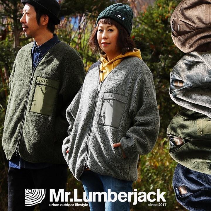 PATY Mr.Lumberjack ブルゾン 長袖 ノーカラー ジップアップ ビッグ 