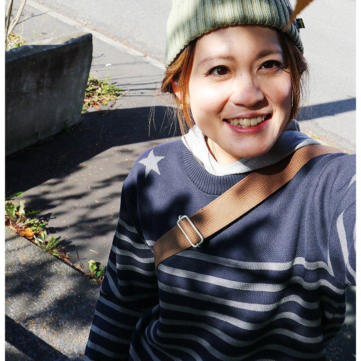 PATY ニット チクチクしない コットン ニットソー 長袖 クルーネック
