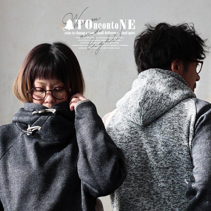 PATY 裏起毛 パーカー フード裏ボア メンズ 軽い 防寒 ハイネック