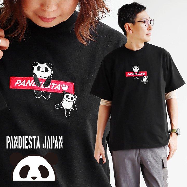 Tee Tシャツ 半袖 クルーネック パンダ 刺繍 メンズ   PANDIESTA JAPAN｜mr-lunberjack