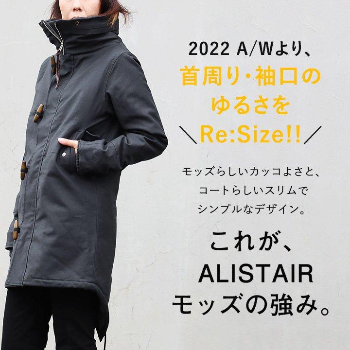 ALISTAIR モッズコート メンズ ストレッチ 裏ボア スリム ミリタリー
