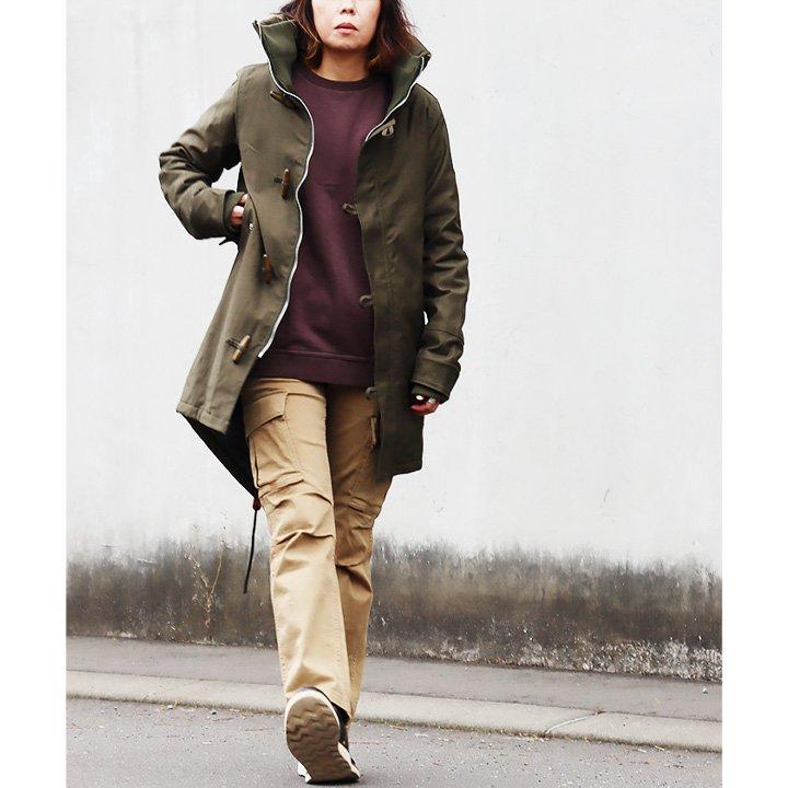 ALISTAIR モッズコート メンズ ストレッチ 裏ボア スリム ミリタリー