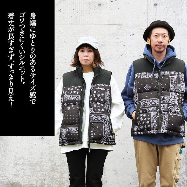 BEN DAVIS（ベンデイビス） ベスト メンズ 重ね着 ペイズリー ブラック