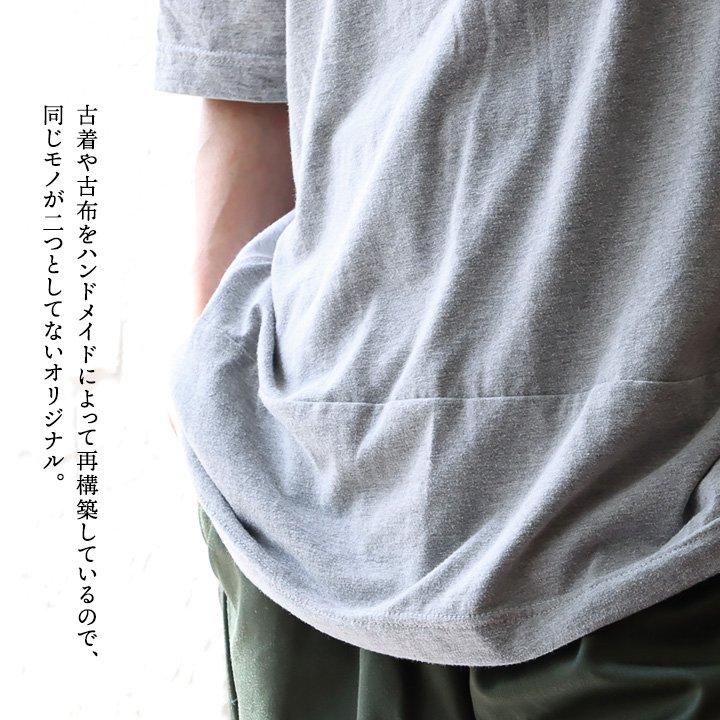 PATY tシャツ 半袖 メンズ リメイク 古着 夏 ポケット 無地 配色