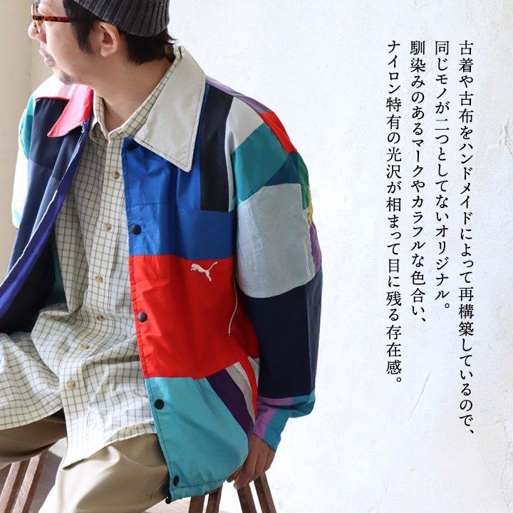 PATY ジャケット 長袖 メンズ パッチワーク リメイク 古着 ワイド