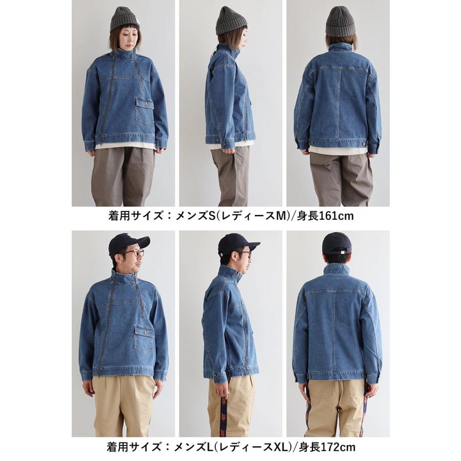PATY デニム ブルゾン Gジャン メンズ ストレッチ コットン ハイネック