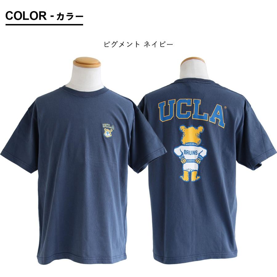 PATY Tシャツ 半袖 メンズ プリント UCLA カレッジ くま クマ