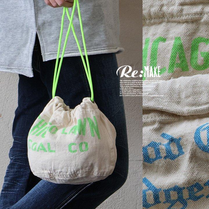 PATY バッグ 巾着型 手提げ ポーチ ニュースペーパーバッグ 大きい