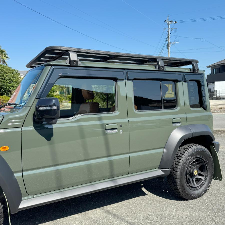 ジムニーノマド パーツ ドアバイザー ブラック スモーク ワイド