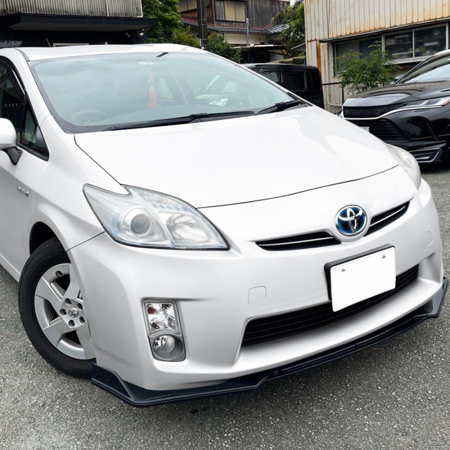 汎用 フロント カナード リップスポイラー 3分割 組み立て ブラック
