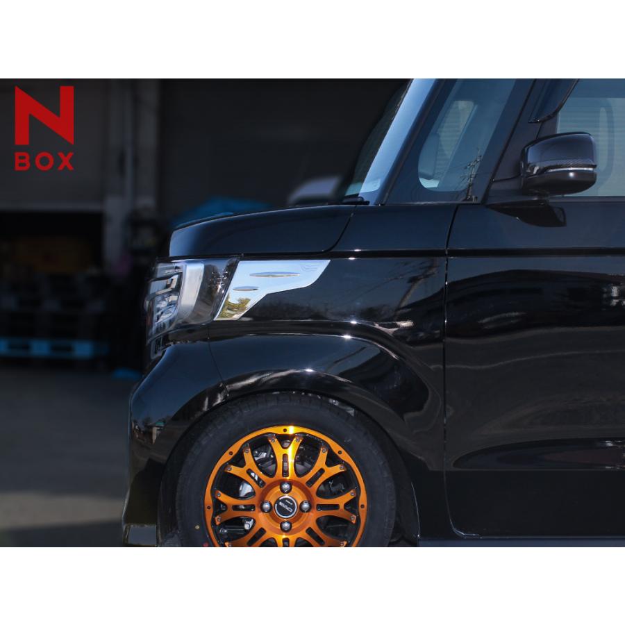 N-BOX N BOX カスタム JF3 JF4 メッキ ヘッドライト トリム