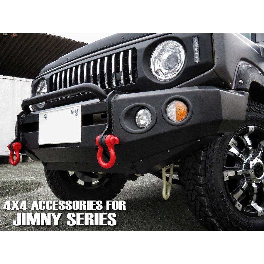 【カスタムパーツ付き】スズキ純正ジムニー JB64W フロントバンパー　送料込み 新型 ジムニー JB64W フロントバンパー スチール製 Aタイプ 塗装