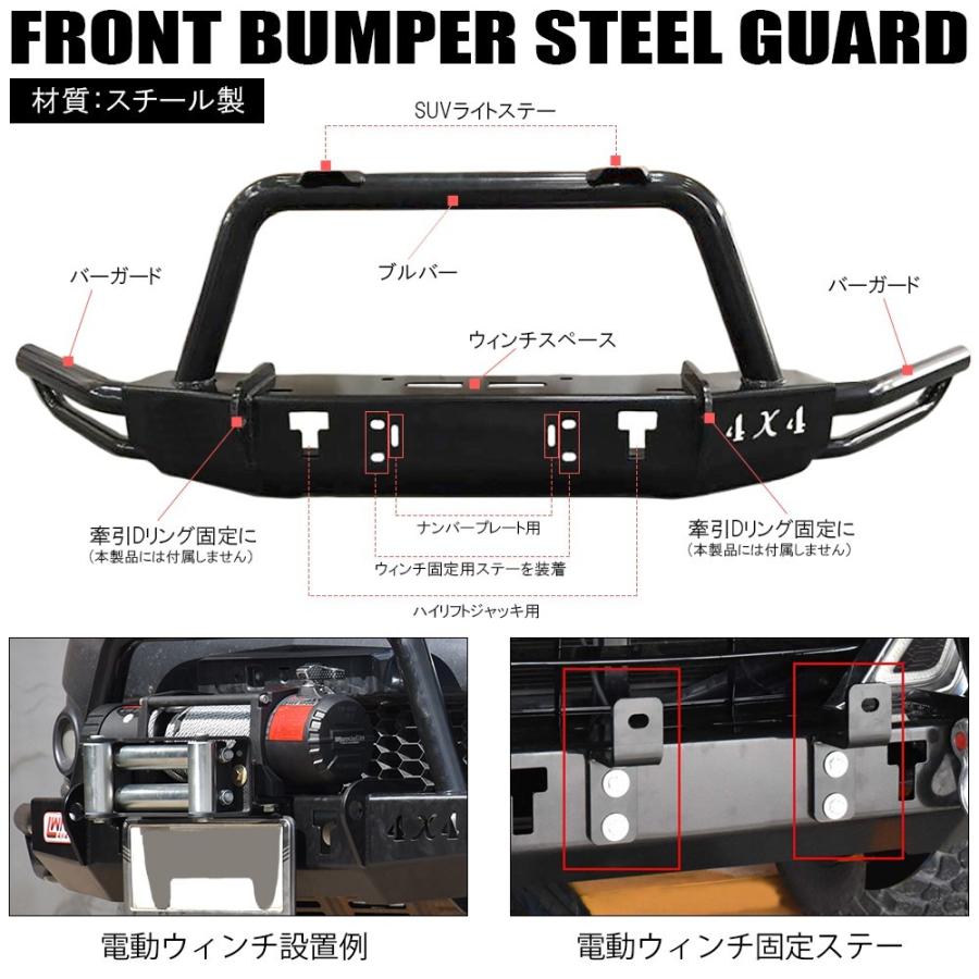 新型 ハイラックス GUN125 カスタム パーツ フロントバンパー ガード