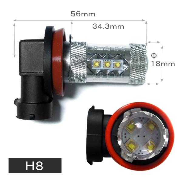 LED フォグランプ フォグライト H8 H11 H16 HB4 PSX24W PSX26W 80W ホワイト OSRAM製 2個セット 汎用 後付け バルブ｜mr-store｜07