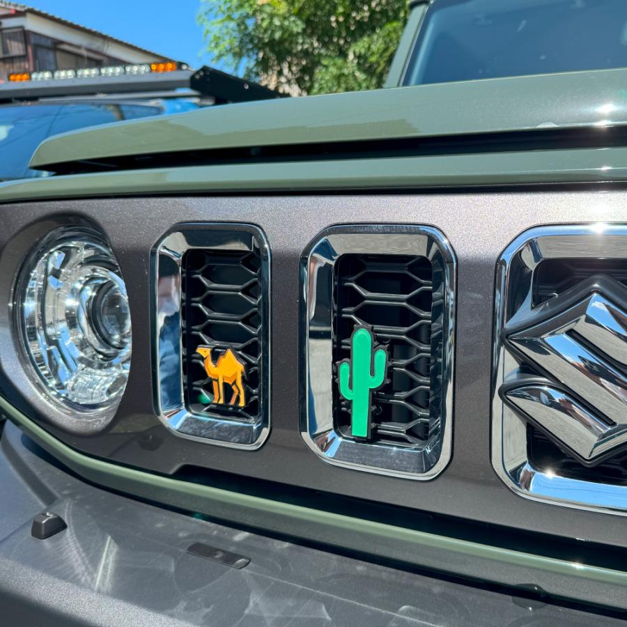 汎用 グリルバッジ ラクダ サボテン グリルバッチ グリルバッヂ フロントグリル エンブレム キャメル カクタス アクセサリー (印刷) (SALE) |  | 38