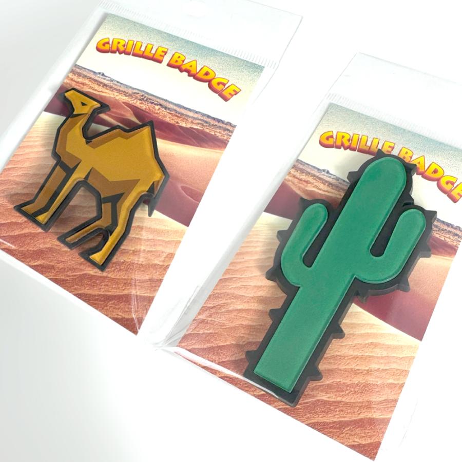 汎用 グリルバッジ ラクダ サボテン グリルバッチ グリルバッヂ フロントグリル エンブレム キャメル カクタス アクセサリー (印刷) (SALE) |  | 40