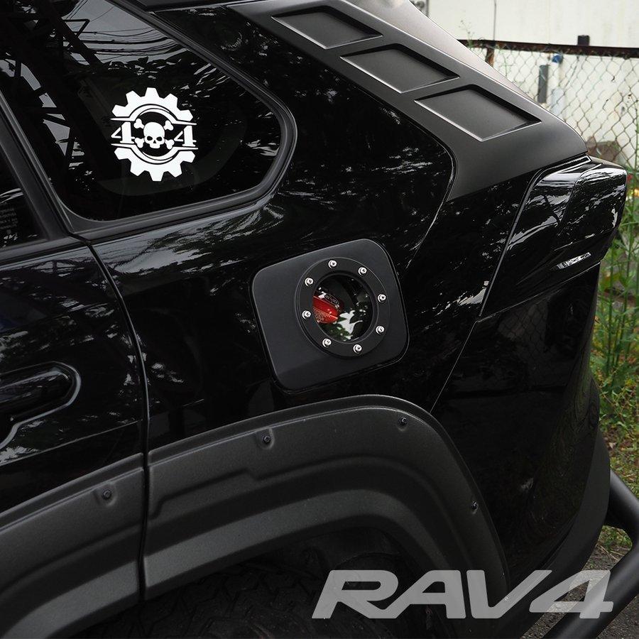 RAV4専用　フューエルリッドカバー　タンクカバー　おまけのキャップ付き RAV4 50系 ガラス フューエルリッド ダミーボルト仕様