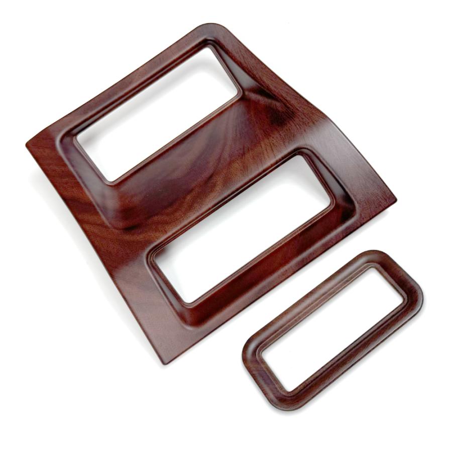 デリカD5 ハンドル周り スイッチ パネル 木目調 ブラウン 純正近似色