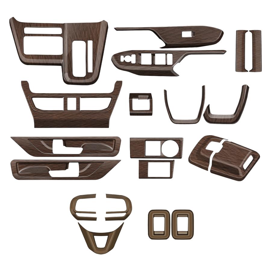 新型 ムーヴ LA850S LA860S インテリアパネル セット 木目調 鶉杢目