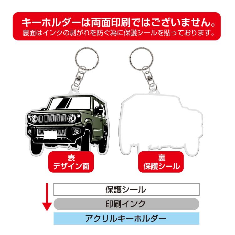 ジムニー JB64 パーツ アクリル キーホルダー デフォルメ キーリング