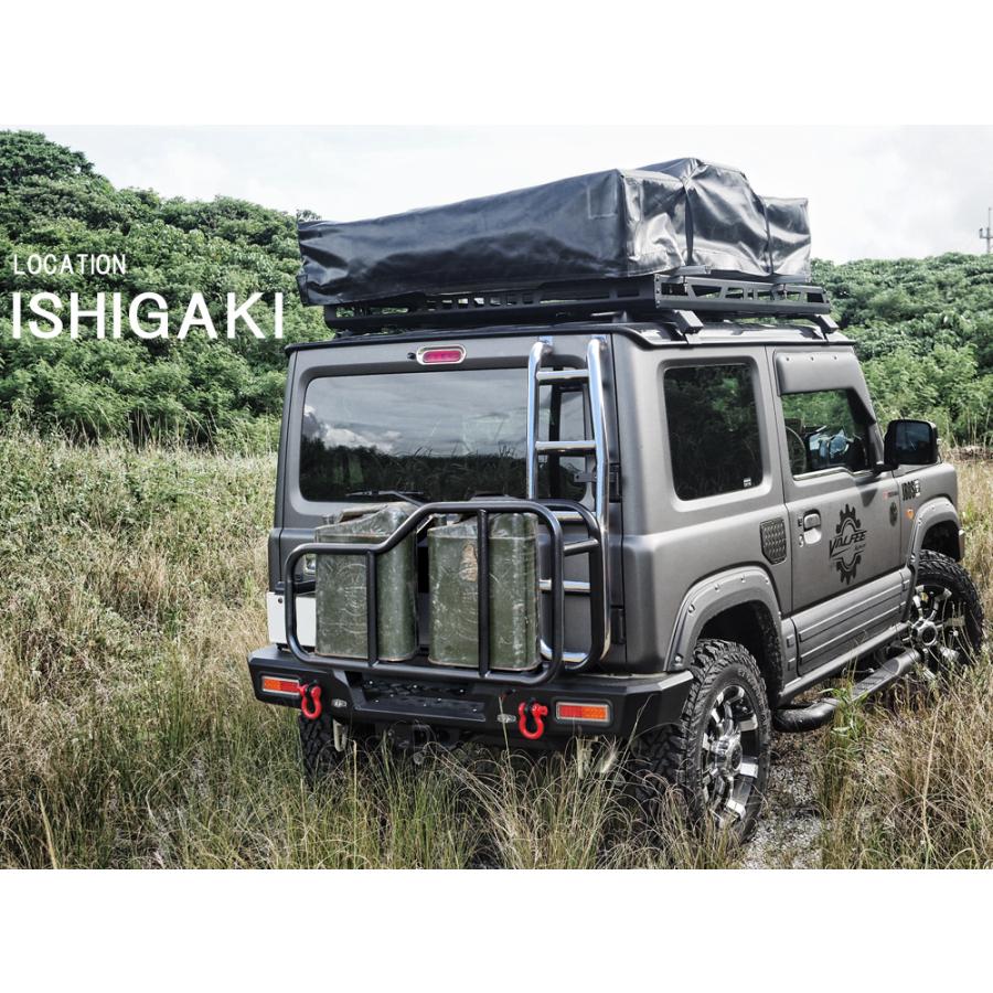 ジムニーJB64・ジムニーシエラJB74専用　リアゲート用キャリアラック laddercbktsz064-02.jpg