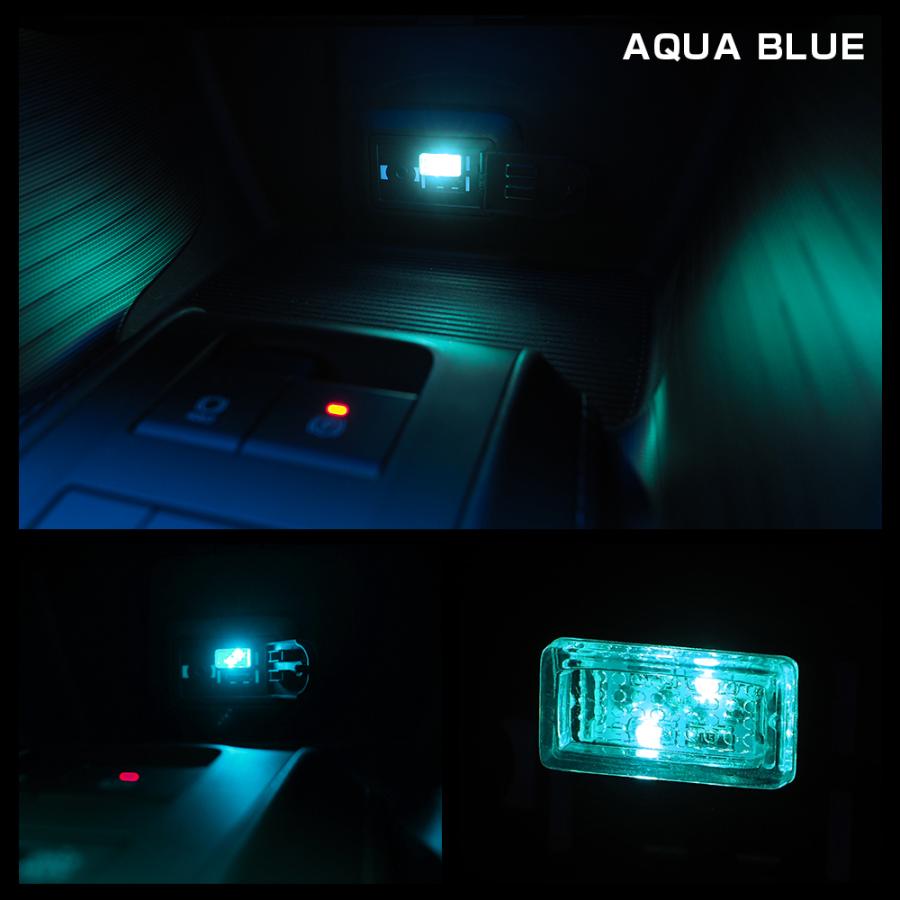 専用車内LEDイルミランプ星形2個セット 青USB変換ユニット付き 車用 USB LED イルミネーション ライト ルームランプ 照明