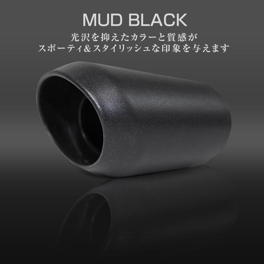 日産 ジューク マフラーカッター マッドブラック ステンレス製 