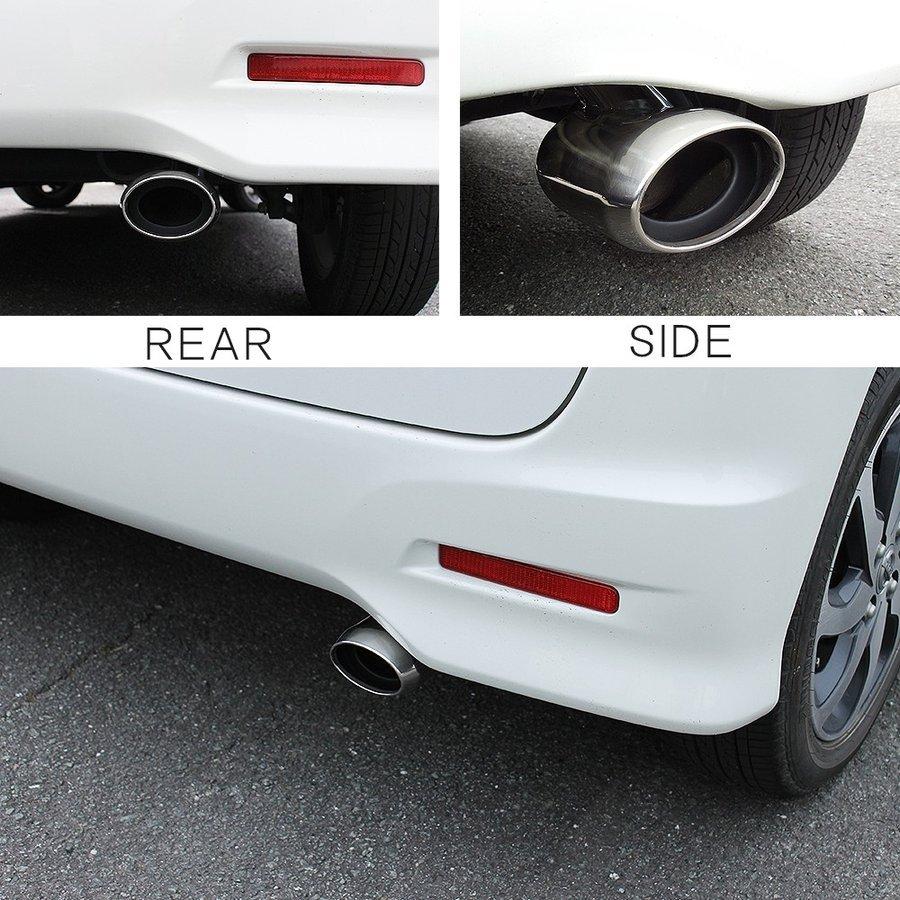 パレット SW マフラーカッター シングル 下向き オーバル シルバー