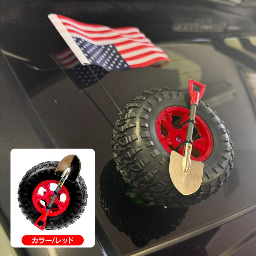 ミニチュア スペアタイヤ 背面スコップ カーアクセサリー オフロード