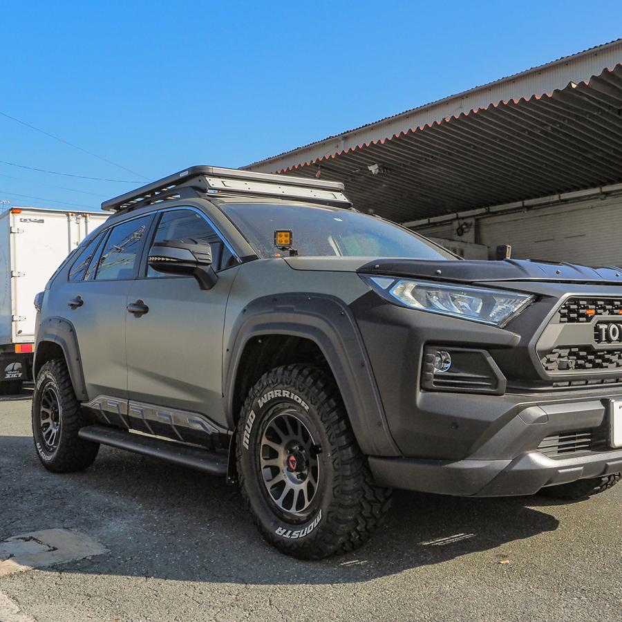 50系rav4 純正ドアミラーカバー　ラプターライナー塗装① RAV4 50系 ドアミラーカバー マッドブラック ゴリゴリブラック風