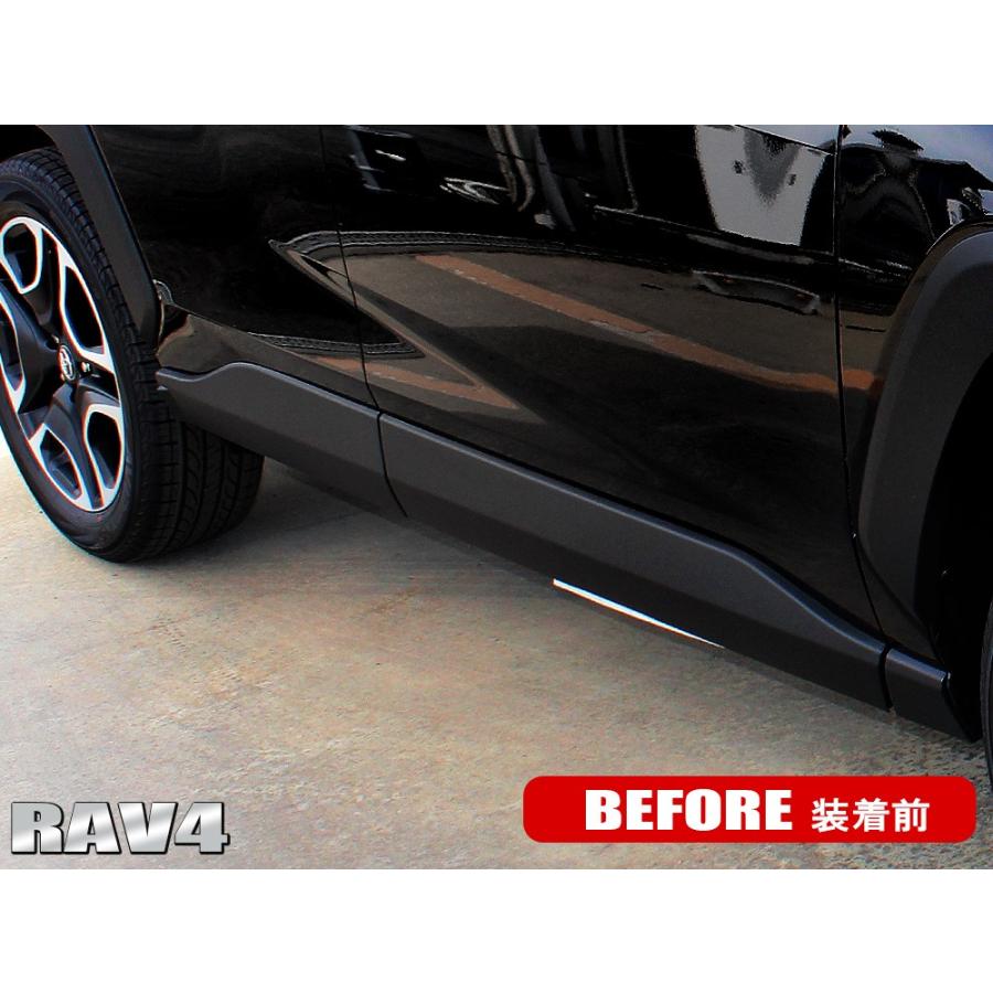 rav4サイドガーニッシュ(ブラック) RAV4 50系 サイドドアガーニッシュ ゴリゴリ風塗装 サイド