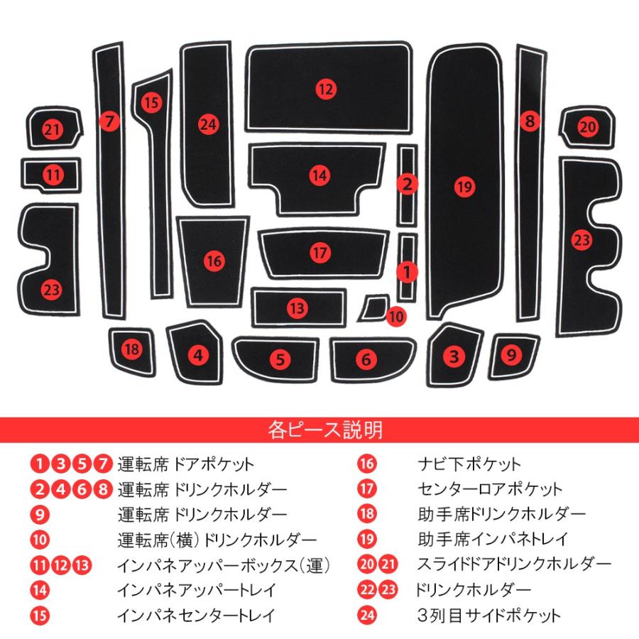 ステップワゴン RP 前期 後期 スパーダ ドアポケットマット 滑り止め