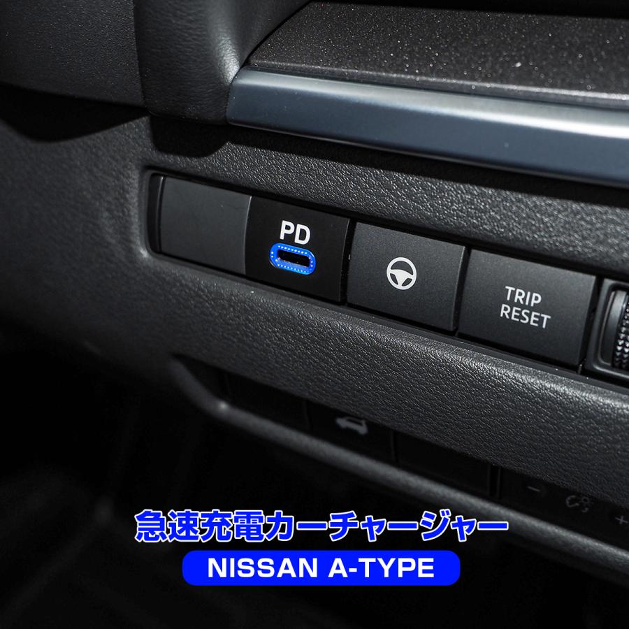 キックス P15 USBソケット USBポート 増設 カーチャージャー TypeC PD 埋め込み 車 スイッチホール パネル カバー