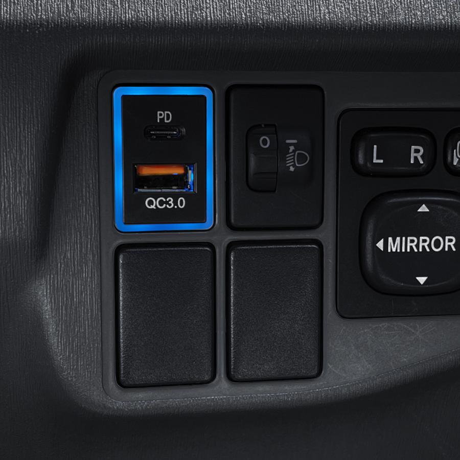 トヨタ USBポート スイッチホールカバー PD パワーデリバリー QC3.0