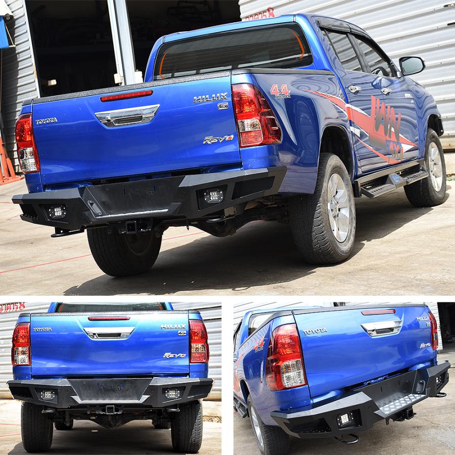 ハイラックス GUN125 カスタム パーツ リアバンパー スチール製 牽引