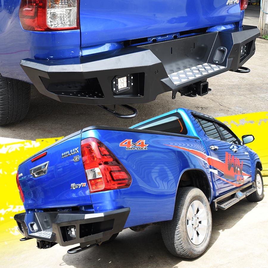 ハイラックス GUN125 カスタム パーツ リアバンパー スチール製 牽引