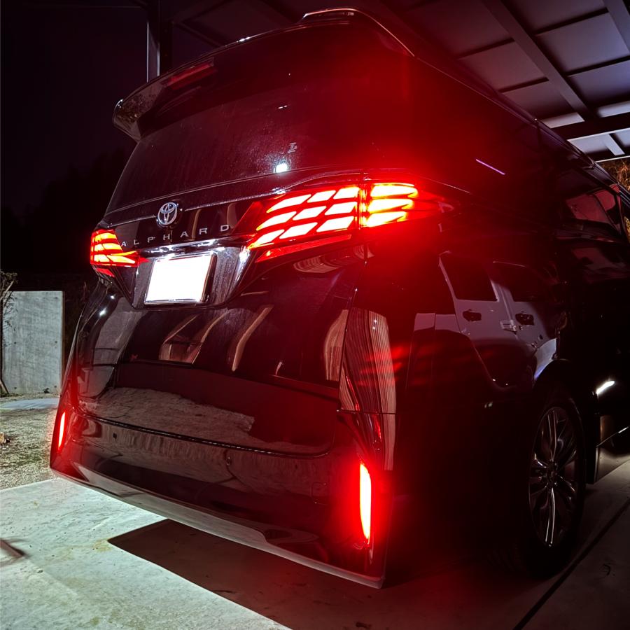 40　アルファード　リフレクター　リアバンパー　led 反射板 アルファード40系 LEDリフレクター 前期後期 専用LED 車検対応