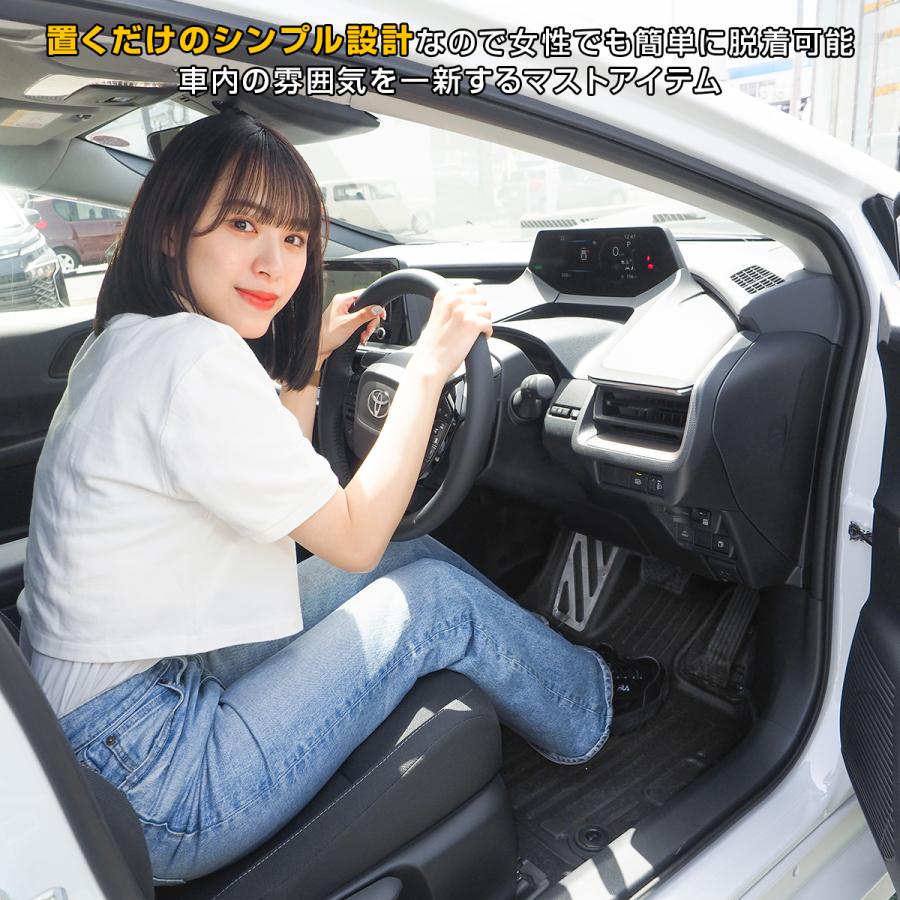新型 プリウス PHEV 60系 3D フロアマット 1列目 2列目 セット アルミ